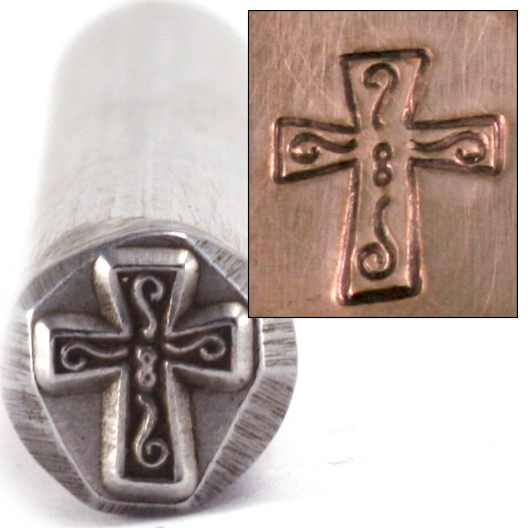 Metal Stamping Tools Fancy Cross Metal Design Stamp
